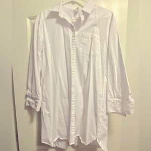 Flawless White Button Up Shirt Dress. Size medium.
